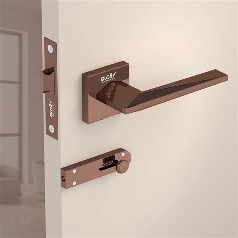 Gloxy Brass Door Lock for Bathroom, Balcony, Home – Keyless Mortise ...