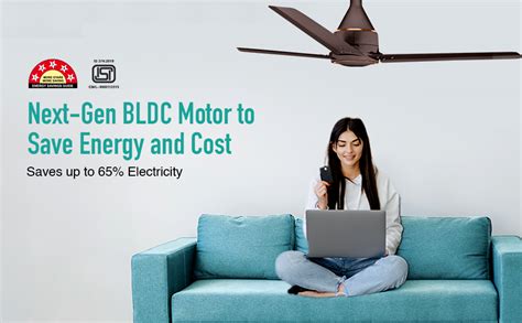 Buy KUHL Arctis A4 1200 mm BLDC 65% Power Saving BLDC Ceiling Fan With ...