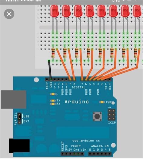 write a program to design a pattern from sequence of multiple led using ...