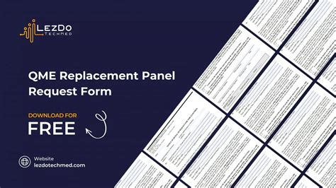 QME Replacement Panel Request Form-Download for Free! - LezDo TechMed ...