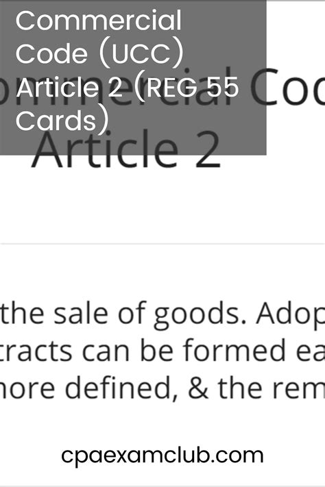 Uniform commercial code ucc article 2 reg 55 cards – Artofit