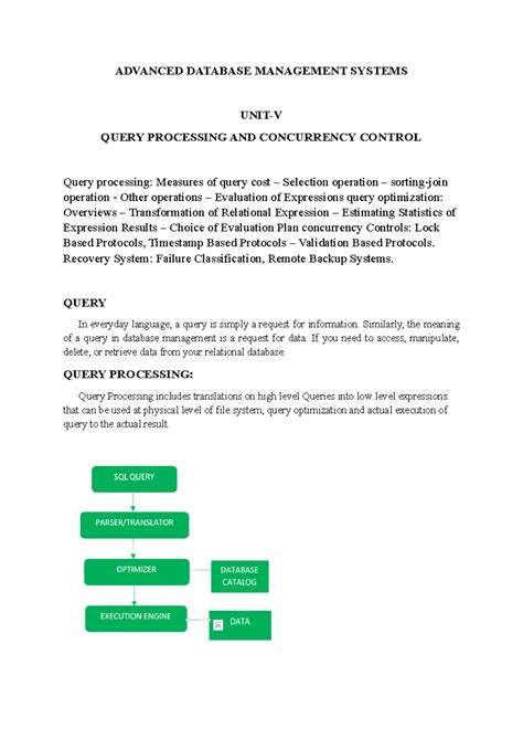 Adbms UNIT-5 - Computer network (Ac021 - ADVANCED DATABASE MANAGEMENT ...