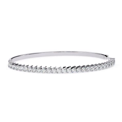 WOKE™ 5.06 carat ROUND cut Lab grown diamond bracelet in 14k gold ...