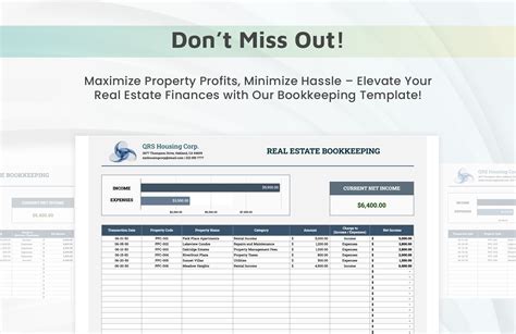 Real Estate Bookkeeping Template in Excel, Google Sheets - Download ...