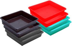 Wonder Plastic Exel Small Tray for Storage&Oraganization, 8 Pc, Red ...