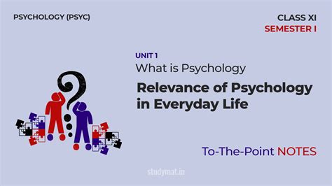 Mastering Psychology In Everyday Life: A Class 11 Study Guide