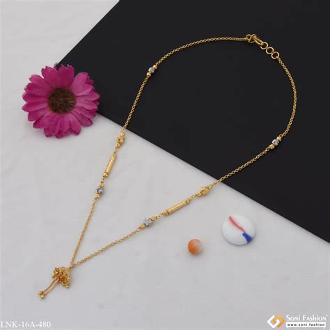 1 Gram Gold Plated Best Stunning Design Gold Plated Necklace for Lady ...
