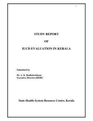 Fillable Online Study report of iucd evaluation in kerala ...