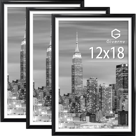 Amazon.com - Giverny 12 x 18 Picture Frame Black 3 Pack, Poster Frames ...