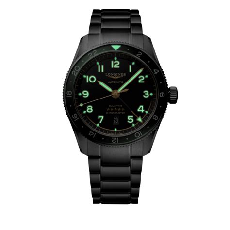 LONGINES SPIRIT ZULU TIME Automatik, Edelstahl Und Keramik Lünette ...