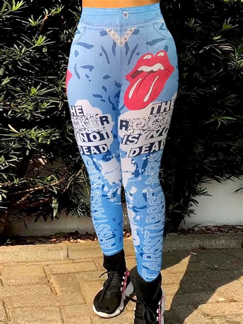 Graffiti Print High Rise Leggings – CRAZE