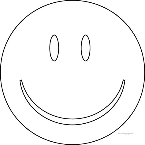 Big Happy Face Coloring Page Printable