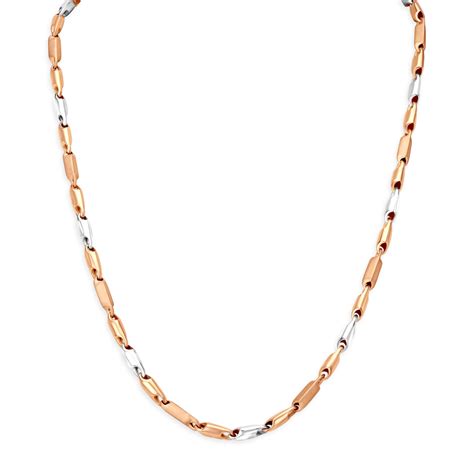 Dual Tone Link Gold Chain For Men