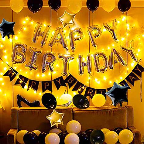 YNS CRAFTS STOCK™ Metallic Balloons 9 INCH Thick Black Silver Latex ...