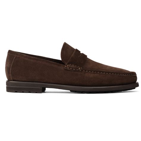 Belfast Dark Brown Suede Penny Loafer