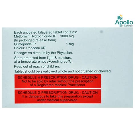 Glyree M1 Forte Tablet 10's Price, Uses, Side Effects, Composition ...