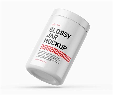 Glossy Cosmetic Jar Mockup