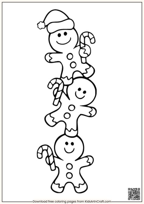 Gingerbread Man Free Christmas Coloring Pages