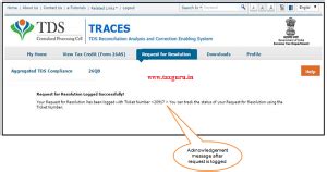 How to Raise Request for Resolution’ & Track on TRACES