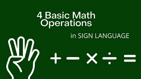 Image result for ASL Sign for Math