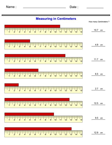 Image result for Beginning Measurement Worksheets