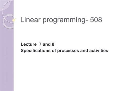 Linear Programming Lecture 的图像结果