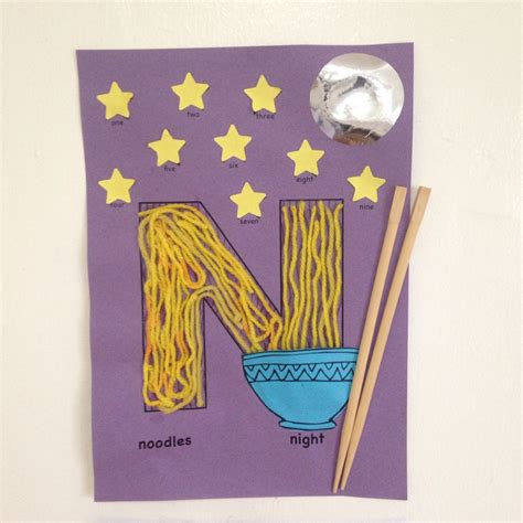 Noodles Letter N Craft for Preschoolers