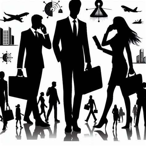 Business People Silhouette Vector 的图像结果