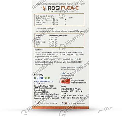 Buy Rosiflex C Bottle Of 20 Capsules Online at Flat 15% OFF | PharmEasy