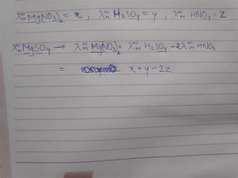 14. Molar conductance at infinite dilution of Mg(NO3)2, H2SO4and HNO3 ...