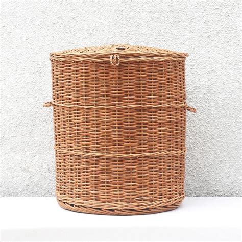 Wicker Round Laundry Basket