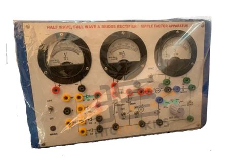 Basic Electronics Lab - Half Full Wave Bridge Rectifier Apparatus ...