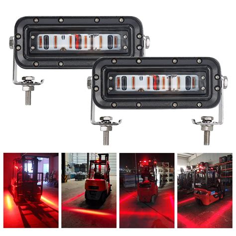 Buy Forklift Safety Light LED Upgrade, Red Zone Forklift Danger Zone ...