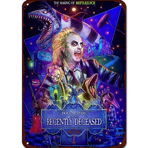 Buy Movie Series Vintage Retro Tin Sign- Beetlejuice Movie Poster -8×12 ...