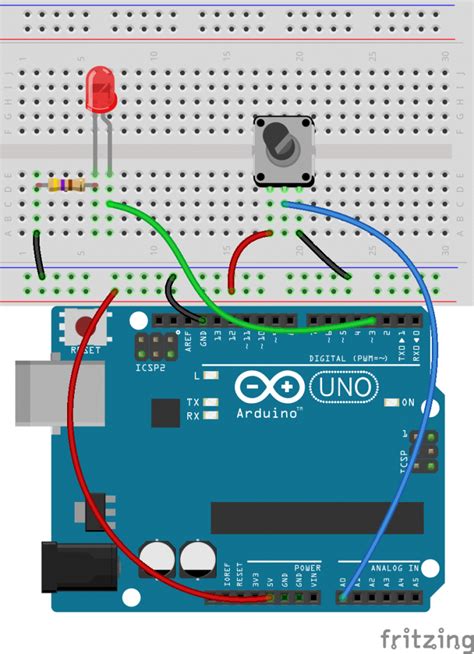 Image result for Controlar LED Con Potenciometro Arduino
