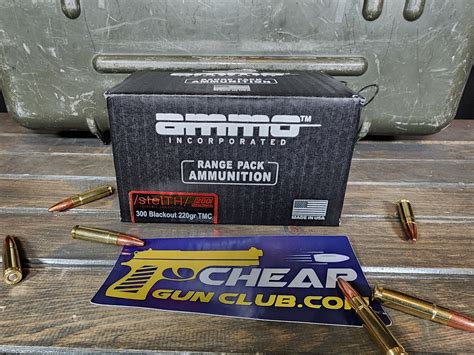 AMMO INC STELTH .300 BLACKOUT SUBSONIC 220 GRAIN TMC 200 ROUND RANGE PACK