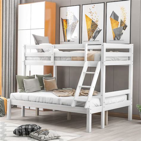 Buy Awlstar Twin Over Full Bunk Bed, Bunk Bed Frame with Ladder ...