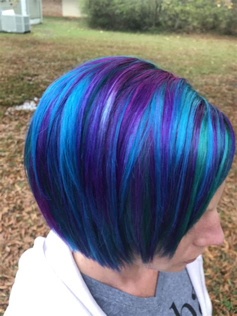 Short Blue And Purple Hair