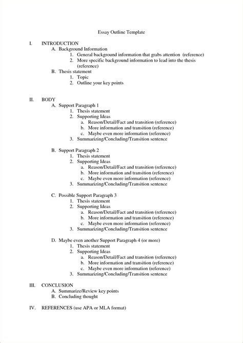 Image result for MLA Format Outline Example