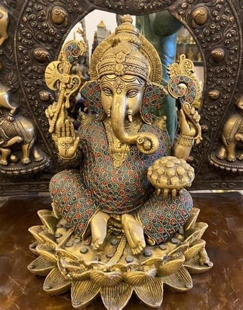 Buy ARTSIKIA Explore India Brass Ganesha Statue with Free Nandi (120 ...