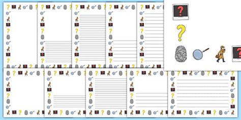 Mystery Themed Page Borders (teacher made) - Twinkl