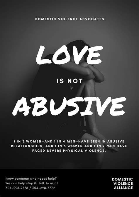 Free custom printable domestic violence poster templates | Canva