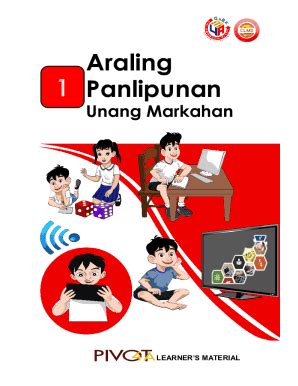 Fillable Online 1 Araling Panlipunan - DepEd GMA Learning Resource ...