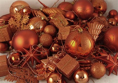 125-Piece Club Pack of Shatterproof Burnt Orange Christmas Ornaments ...