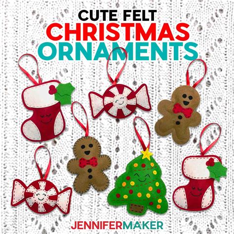 Handmade Felt Christmas Ornaments 41 Piece: DIY Felt Christmas Tree