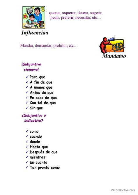 Presente del Subjuntivo práctica gen…: Français FLE fiches pedagogiques ...