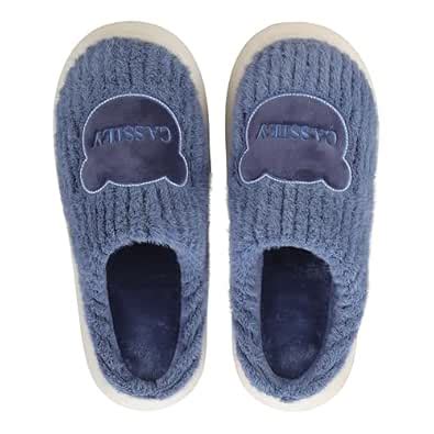 Buy CASSIEY Winter Fur Slipper For Men and Boy Navy- 6 UK - 7 UK at ...