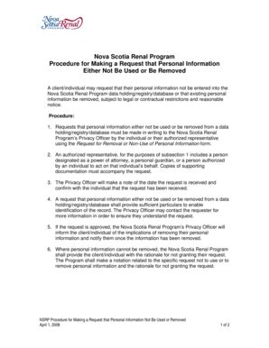 Fillable Online nsrp gov ns NSRP7 Privacy Remove Request ProcedureApril ...