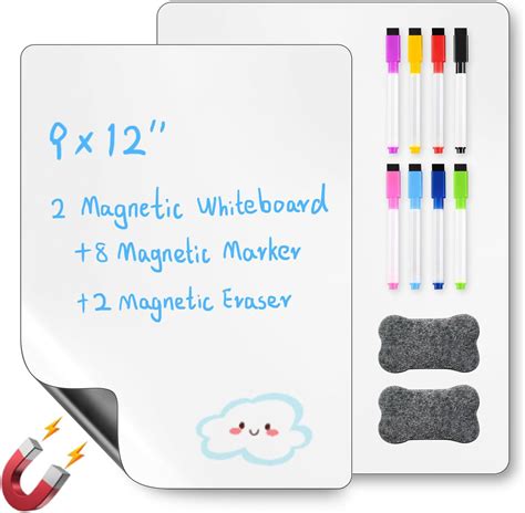 Amazon.com : 2PCS Magnetic Dry Erase Whiteboard for Fridge,Magnetic Dry ...