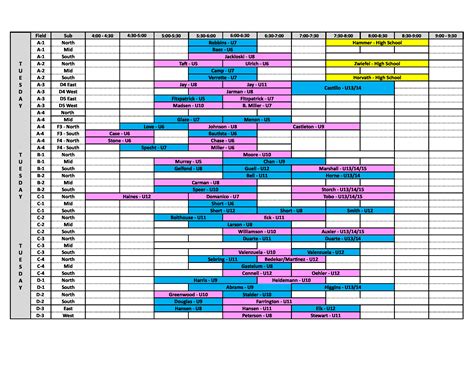 Gilbert Youth Soccer Association > Fields > Practice Schedule